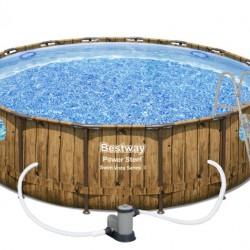 Piscina Power Steel Wood Swim Vista 488 x 122 cm cu accesorii Piscina Power Steel Wood Swim Vista 488 x 122 cm cu accesorii